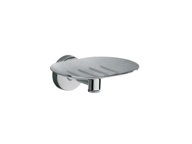 Wall mounted soap dish made of chrome plated brass